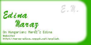 edina maraz business card